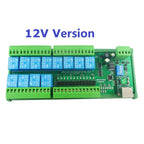 ETD8A12 12-Channel Modbus Relay Module – 2-in-1 Ethernet/RS485 Network Controller with 12 DIO for PLC PTZ Camera LED Automation