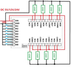 IO25E08 8CH Multifunction Relay Module – DC 5V/12V/24V Power Conditioner Sequencer with Interlock Latch Self-locking Momentary Modes