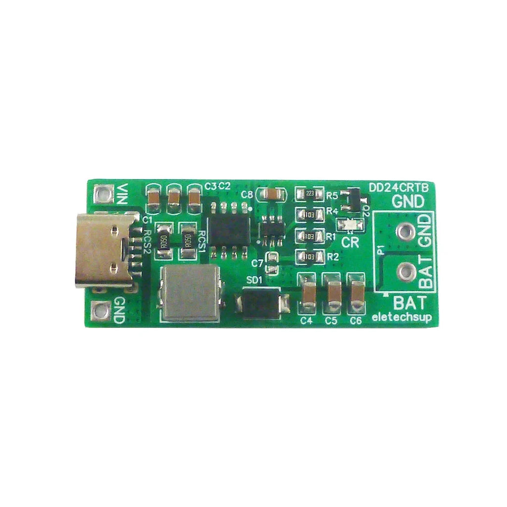 DD24CRTB 2-6S Type-C Boost Charger Module – 5V to 8.4V/12.6V/16.8V/21V/25.2V for 7.4V-22.2V Li-ion LiPo 18650 Battery Pack