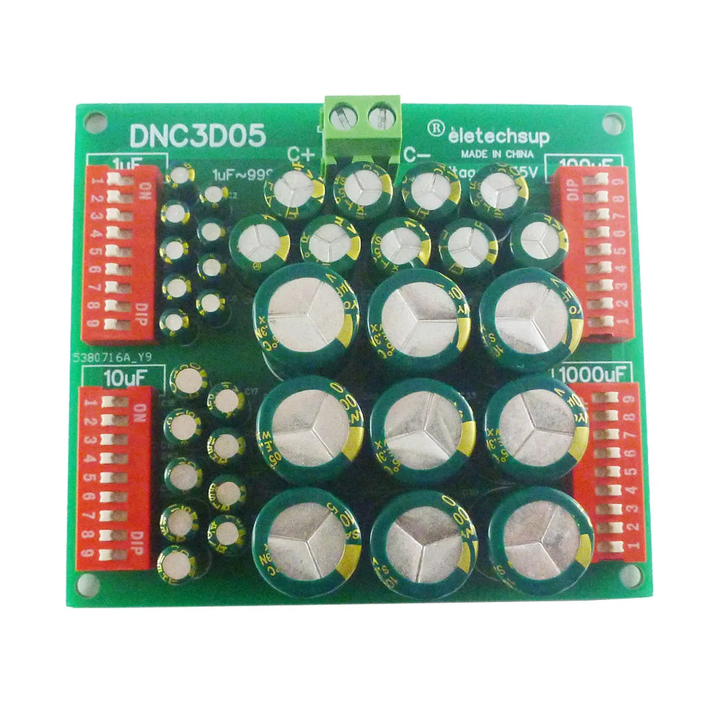 10mF Large-Capacity Programmable Capacitor Module – 1μF to 9999μF Adjustable Electrolytic Capacitor Bank for Circuit Development & Testing DNC3D05