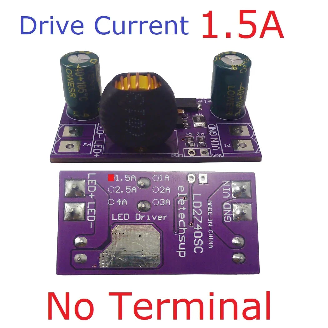 LD2740SC 80W High-Power LED Driver Module – DC 4-27V 1-4A Step-Down Constant Current Board with PWM Dimming for Solar Emergency Lights Automotive DRL