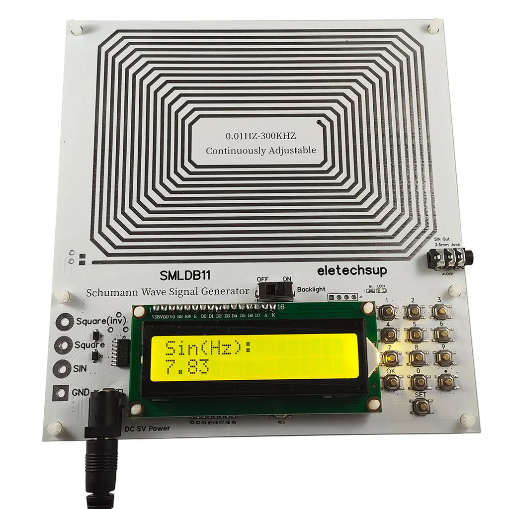 SMLDB11 PRO 0.01-300KHz Schumann Resonance Generator – 7.83Hz Continuously Adjustable Pulse Square Wave for Sleep Aid Meditation Healing