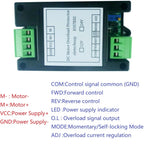 10A 20A 30A DC 12V 24V Brushed Motor Overload OveDC 12V 24V Power Brurcurrent Short Circuit Protector Forward Reverse Controller IO57E02 IO58F02