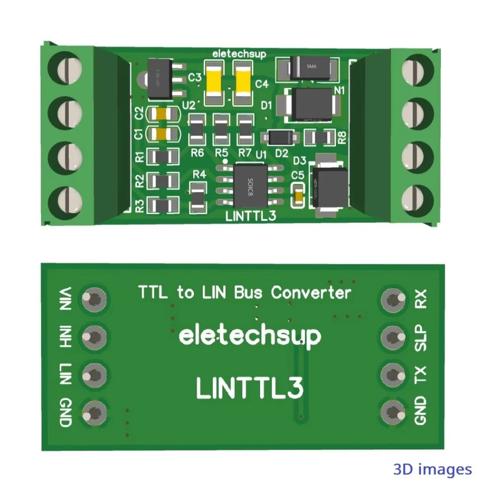 LINTTL3 LIN 2.1/SAE J2602 Transceiver LIN Bus Module Master-Slave Protocol Controller 20KBD UART TTL232 RS485 K-line Can Data Analyzer