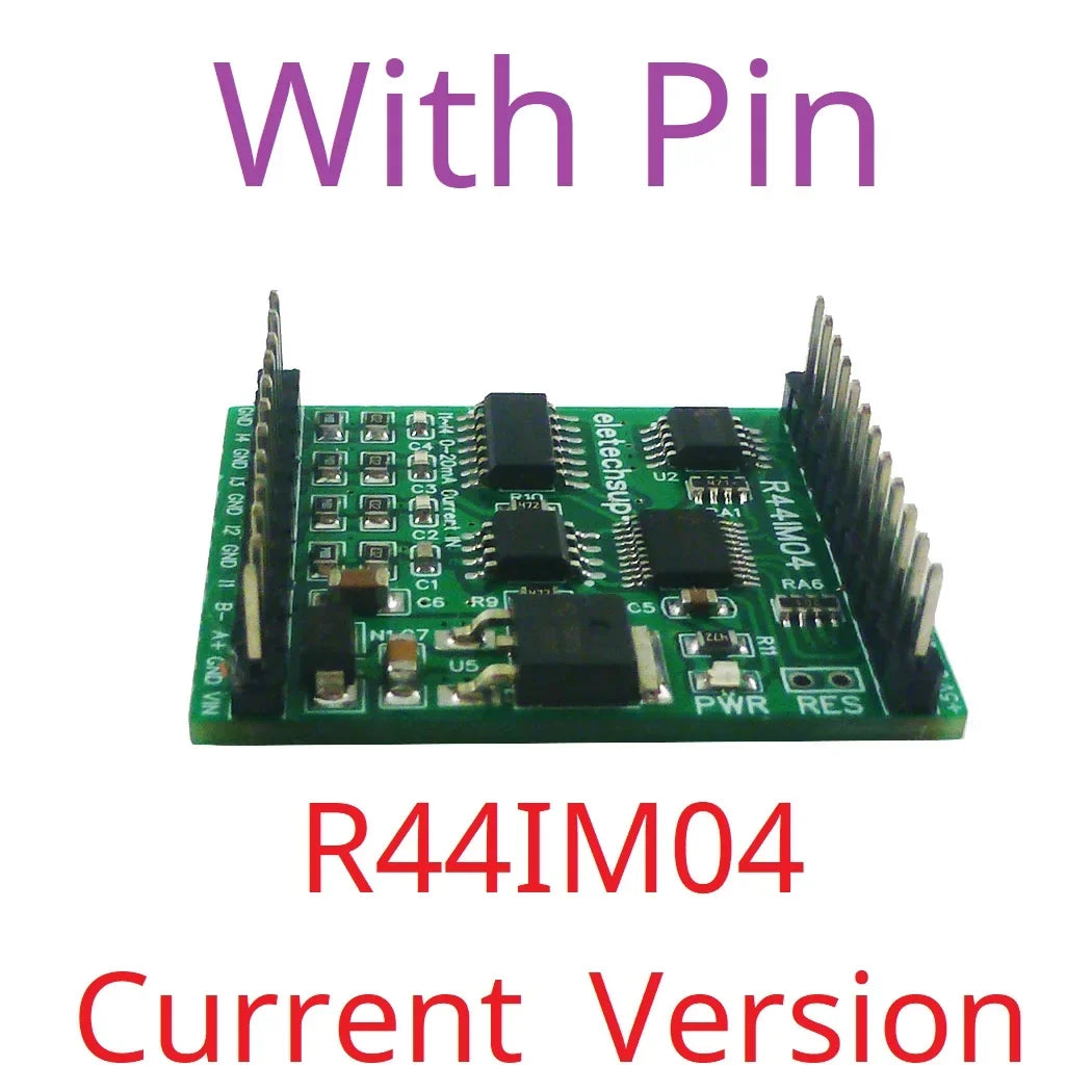 R44IM04 R44VL04 12CH RS485 Modbus RTU Mixed IO Module – 4AI 4DI 4DO Analog Digital Remote I/O Board for PLC Inverter Converter