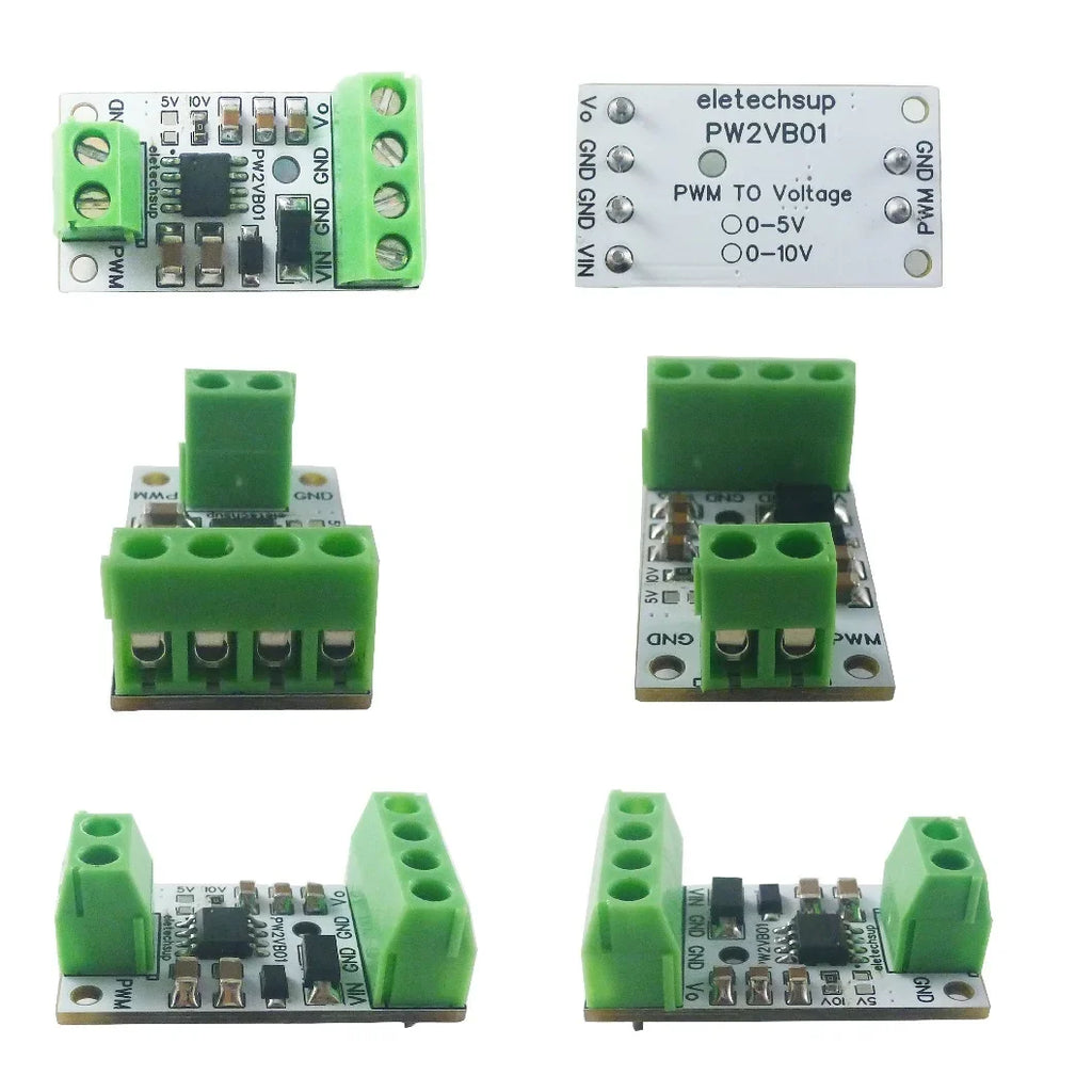 PW1VA01 PWM to 0-5V/0-10V Analog Voltage Converter Module, 3.3V/5V PWM Signal Input DC 10-30V for Arduino PLC Raspberry Pi ESP32 NodeMCU
