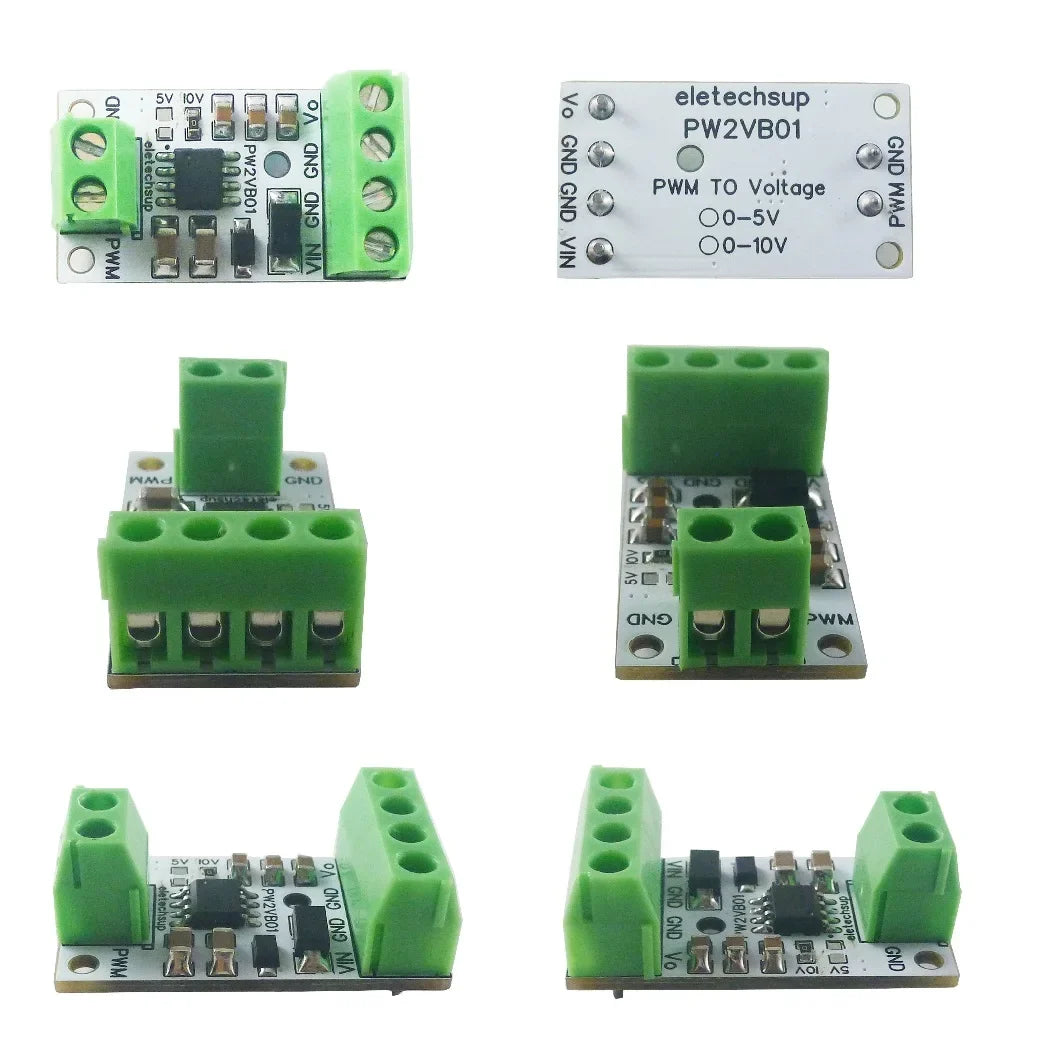 PW1VA01 PWM to 0-5V/0-10V Analog Voltage Converter Module, 3.3V/5V PWM Signal Input DC 10-30V for Arduino PLC Raspberry Pi ESP32 NodeMCU