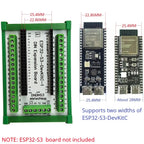 DNDINS3 ESP32-S3 Screw Terminal Expansion Module DIN Rail Mount Adapter 3.96mm 26-16AWG Wire Range Industrial IoT DIY