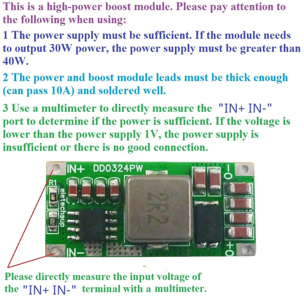 DD0324PW 25W DC-DC Boost Converter Module 3.7V 4.2V 5V Input to 5V 8.4V 12V 12.6V 15V 16.8V 21V 24V Voltage Regulator