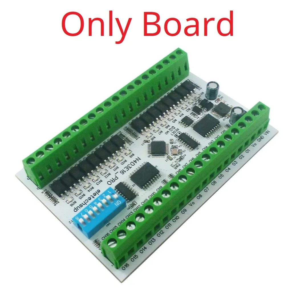 N4D3E16_PRO 16CH Bidirectional Remote Control Module RS485 Modbus RTU DIP Switch Setting No PC Needed PLC Expansion Board