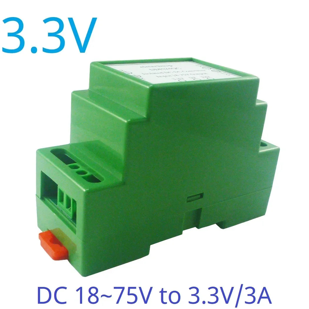 DDIS24QC 18-75V Wide Input to 12V 5V 3.3V Isolated DC-DC Power Supply 2250V Isolation DIN Rail Module for PLC