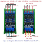 OPMSA04 OPMSB08 OPMSC12 OPMSD16 4-16CH 5A PLC Signal Amplifier Board – DC 3.3-24V NPN/PNP Logic Level Converter with Opto-Isolation & MOS Output for Industrial Automation