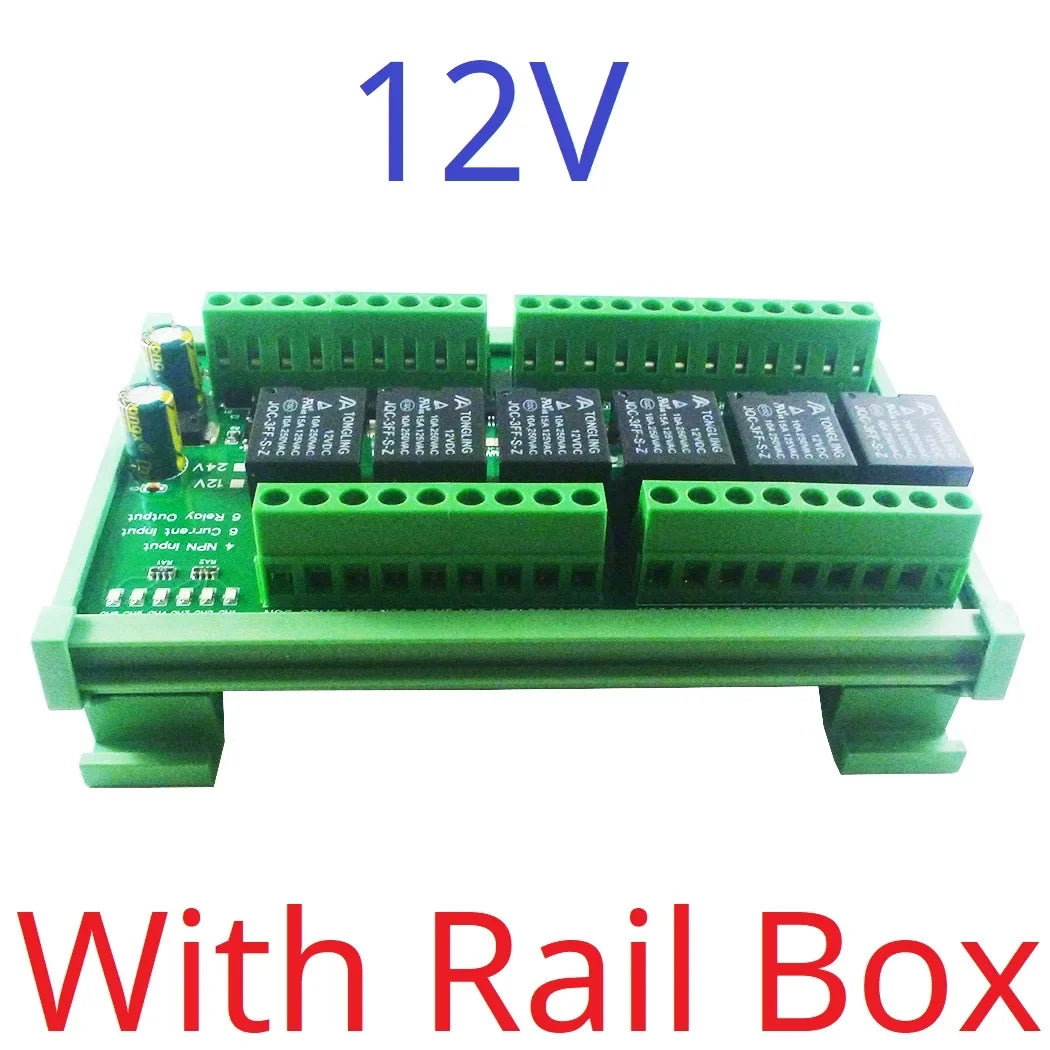 N4I6N06 DC 12V 24V 6CH 0-20MA 4-20mA Analog Input 4CH NPN Digital Input 6CH 10A Relay Output RS485 Modbus RTU IO Module