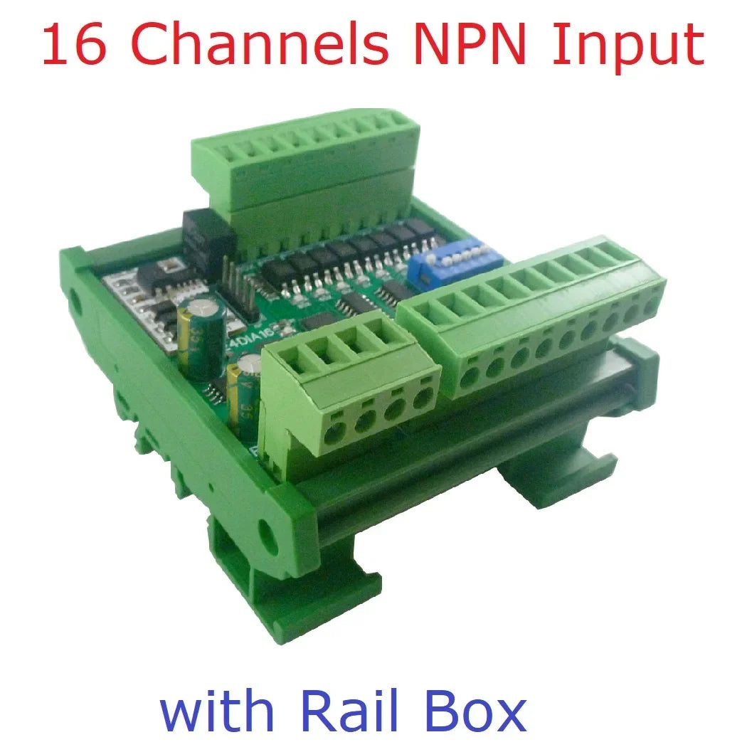24DIA16 24DIB32 24DIC48 16-48CH Digital Input Module – NPN/PNP Switch PLC IO Expansion Board with 3000VDC Isolation RS485 Modbus RTU