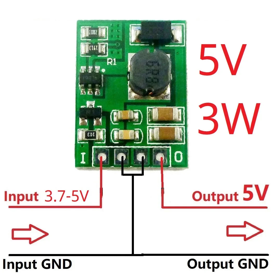 3.7V to 5V/6V/9V/12V DC-DC Boost Converter – Step-Up Voltage Regulator Module DDEN12MB_3400 for 18650 Li-ion Li-Po Battery Portable Power DIY