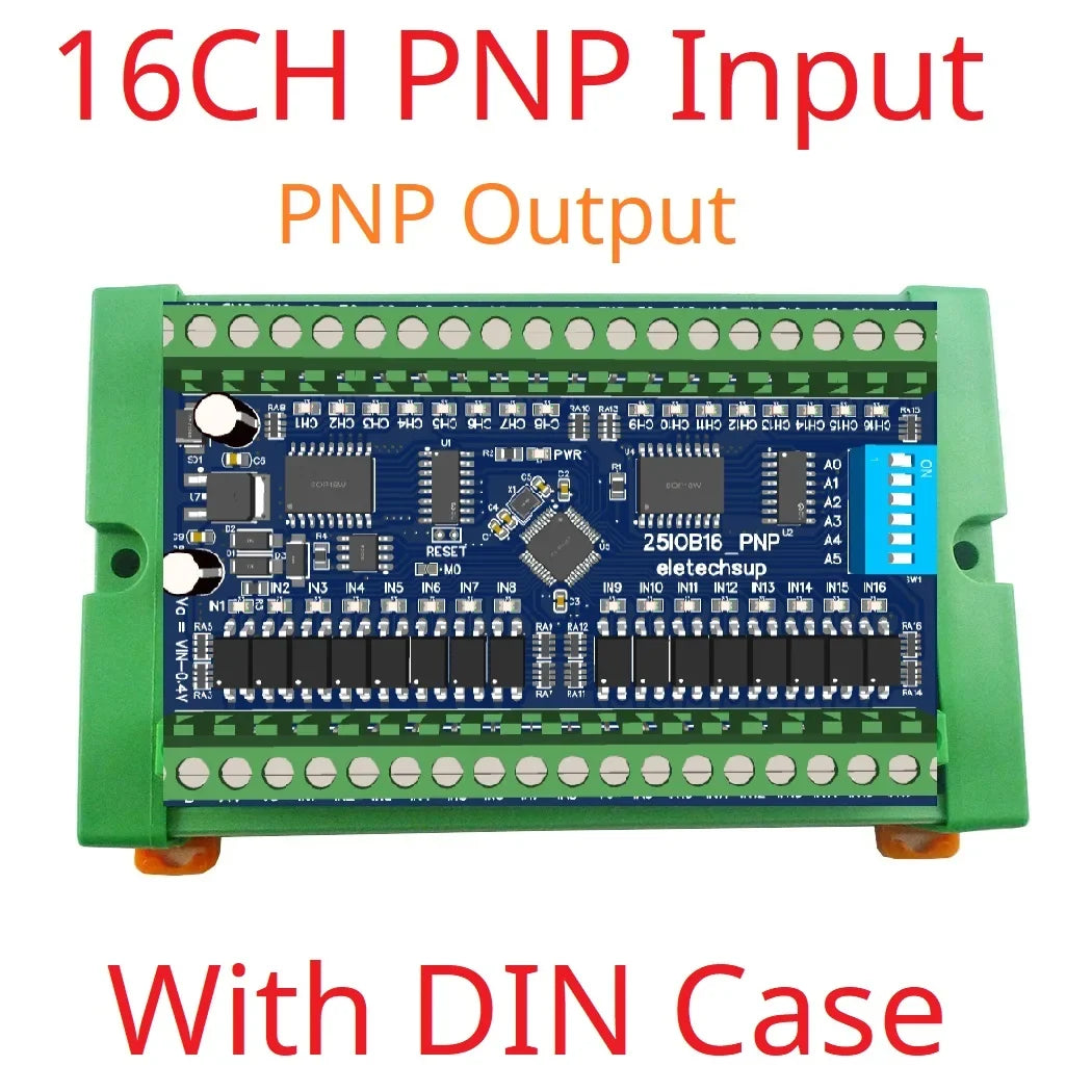 Modbus RS485 Remote IO Module – DMOS PNP Output & NPN/PNP Input Expansion Board 8/16/32 Channels for PLC Industrial Automation 25IOA08 25IOB16 25IOC32