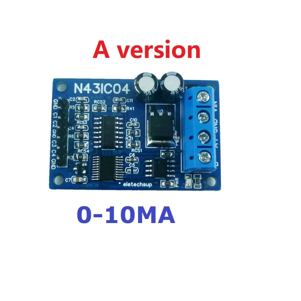 N43VD04 N43IC04 4CH 4-20mA/0-10V Analog Input Module – RS485 Modbus RTU ADC Data Acquisition Board for PLC SCADA Industrial Automation