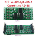 N4CID08 N4VIG08 8AI Multifunction Analog Input Module – 0-5V/0-10V/4-20mA to RS485 Modbus RTU ADC Collector with 2.54mm Pin Header for PLC SCADA