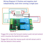 IO61A02 DC 12V 24V 30A Relay Multifunction Motor Forward Reverse Controller with Limit Driver Module for Garage Door Crane Elevator