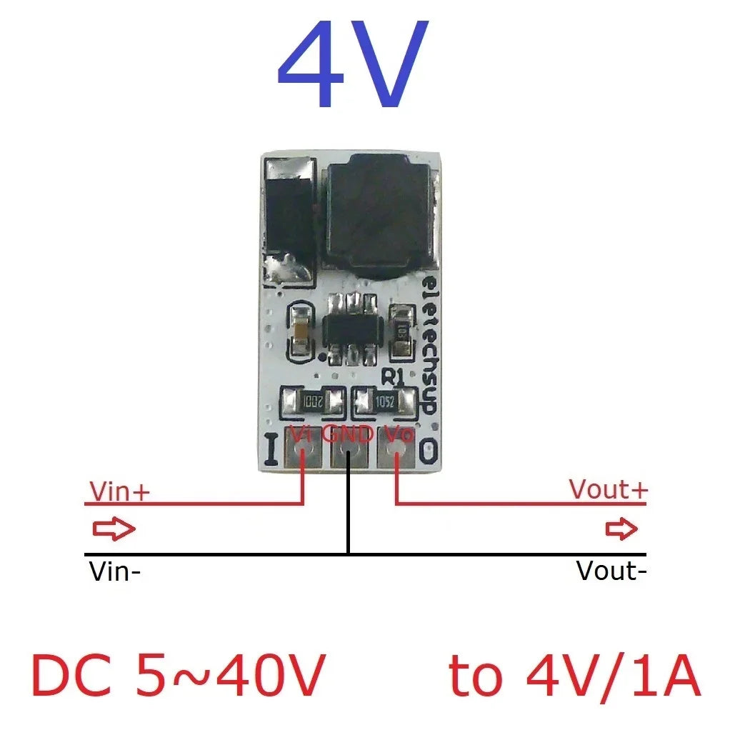 DD4012SA_PRO 1A DC-DC Buck Converter – 5-40V to 3V/3.3V/5V/12V Adjustable Step-Down Module for 18650 Li-ion LiFePO4 Battery Power