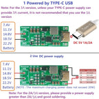 DD24CRTB 2-6S Type-C Boost Charger Module – 5V to 8.4V/12.6V/16.8V/21V/25.2V for 7.4V-22.2V Li-ion LiPo 18650 Battery Pack
