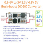 DC-DC Buck-Boost Converter Module 0.9-6V (Start from 0.9V) to 3V/3.3V/4.2V/5V Auto Voltage Regulator for Arduino ESP32 ESP8266