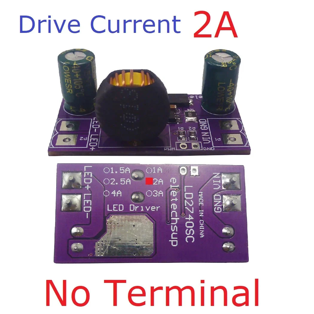 LD2740SC 80W High-Power LED Driver Module – DC 4-27V 1-4A Step-Down Constant Current Board with PWM Dimming for Solar Emergency Lights Automotive DRL