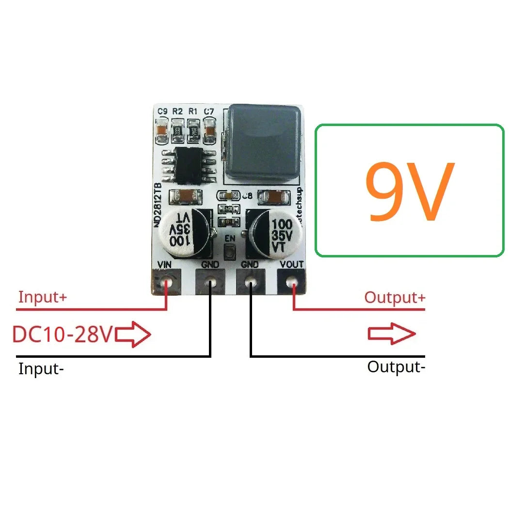 ND2812TB 5A Synchronous Buck Converter – DC 5-30V to 3.3V/5V/12V Adjustable Step-Down Regulator with 94% Efficiency for Motor LED E-Bike