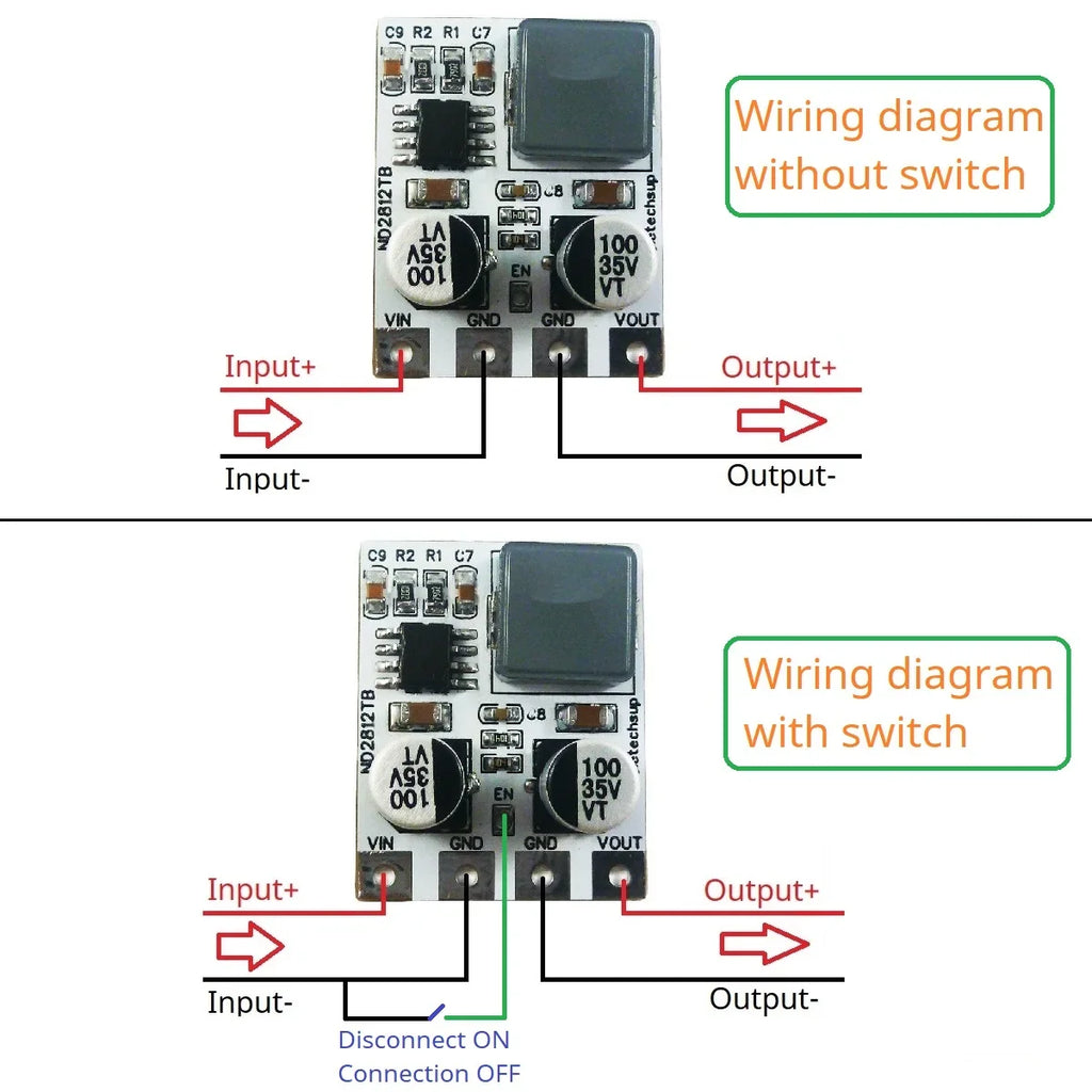 ND2812TB 5A Synchronous Buck Converter – DC 5-30V to 3.3V/5V/12V Adjustable Step-Down Regulator with 94% Efficiency for Motor LED E-Bike