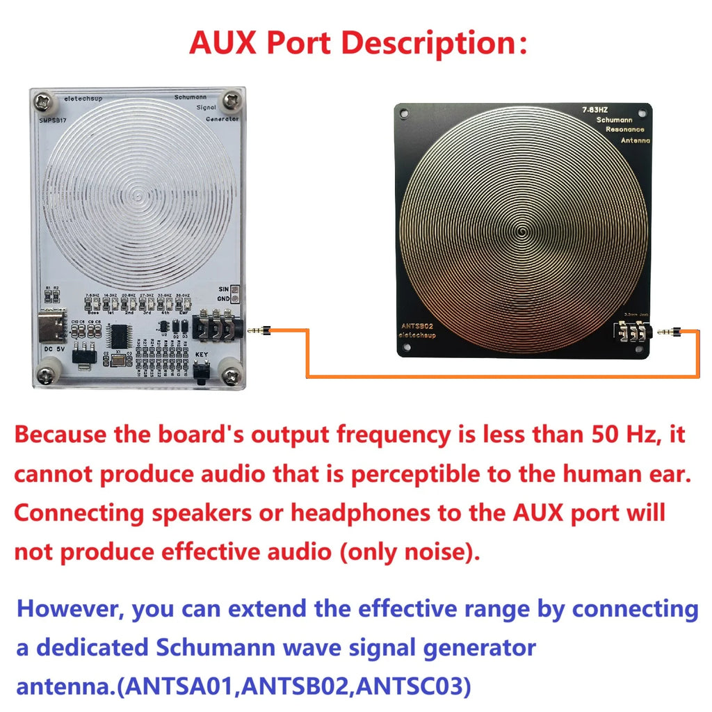 SMPSB17 7.83Hz Mini Schumann Wave Generator for Sleep | Acrylic