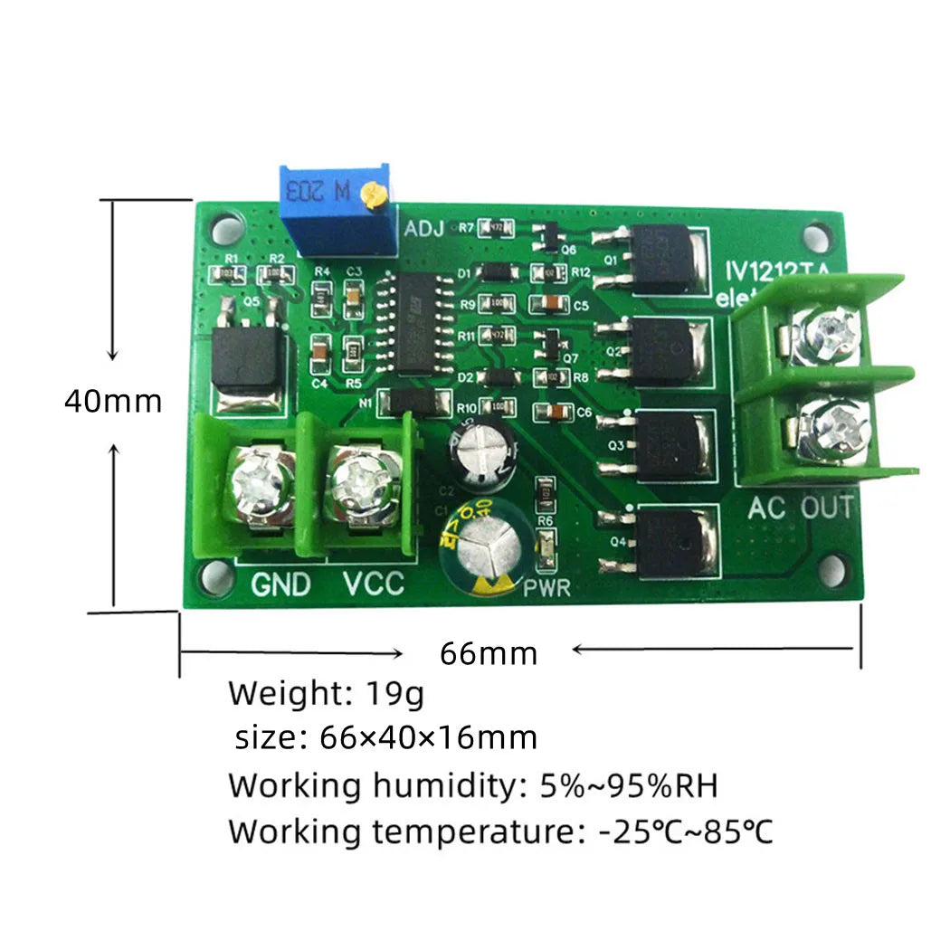12V to 220V Inverter Kit – 12W 50Hz Square Wave Signal Generator Module for DIY Electronic Projects & Power Conversion IV1212TA TB459