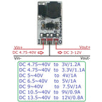 DD4012SA_PRO 1A DC-DC Buck Converter – 5-40V to 3V/3.3V/5V/12V Adjustable Step-Down Module for 18650 Li-ion LiFePO4 Battery Power