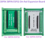 DNESA30 DNESP32 DIN Rail Mount Screw Terminal Adapter – 3.96mm Breakout Board for 30/38-Pin ESP32 WROOM-32 DevKitC with DIN35/C45 Rail