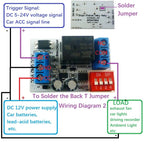 IO32G01_NC DC 12V ACC Trigger Delay Power-Off Relay Module – 20A Timing Switch for Dashcam Stereo Ambient Light Car Accessories