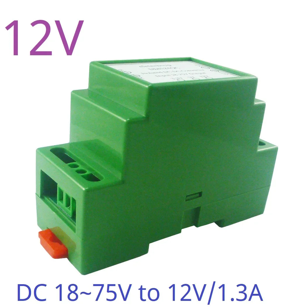 DDIS24QC 18-75V Wide Input to 12V 5V 3.3V Isolated DC-DC Power Supply 2250V Isolation DIN Rail Module for PLC