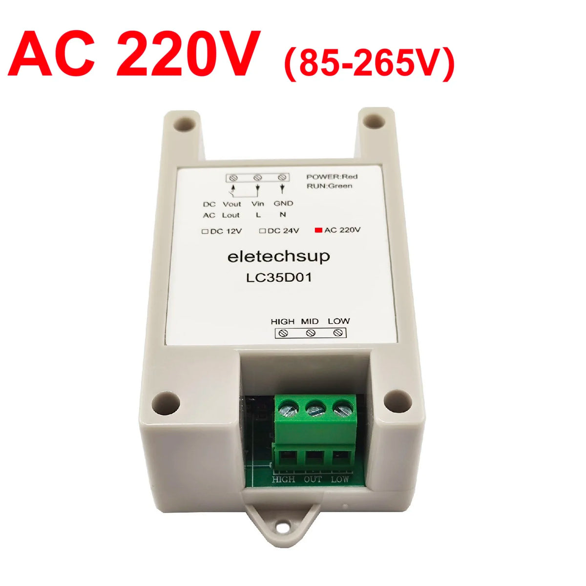 LC35D01 30A Automatic Water Level Controller Pump Relay / 304 Stainless Steel Sensor Probe DC 12V 24V AC 220V For Tower Pool Dam