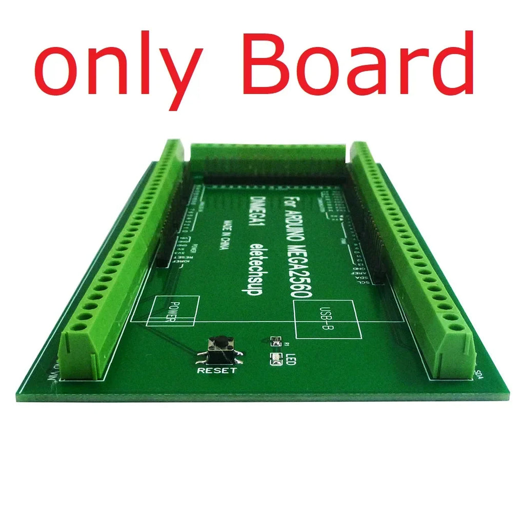 DNMEGA1 DIN Rail Mount Screw Terminal Adapter – 3.96mm Breakout Board for Arduino MEGA2560 R3 Industrial Control PLC Projects