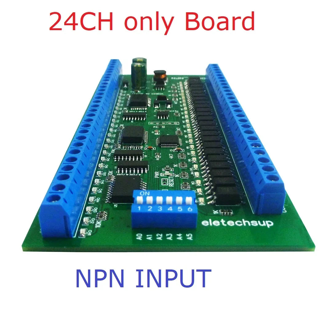 8/16/24/32/48CH Multifunction RS485 Remote IO Module – NPN/PNP DI-DO Expansion Board with DIN Rail & Modbus RTU for PLC Industrial Automation