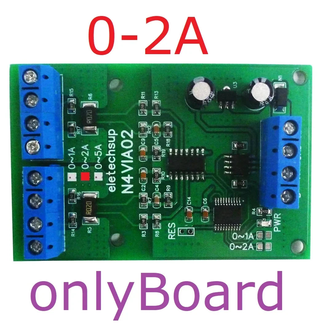 N4VIA02 Multifunctional RS485 Ammeter Voltmeter – 0-30V / 0-5A Modbus RTU DC Power Measurement Module for PLC SCADA Industrial Automation