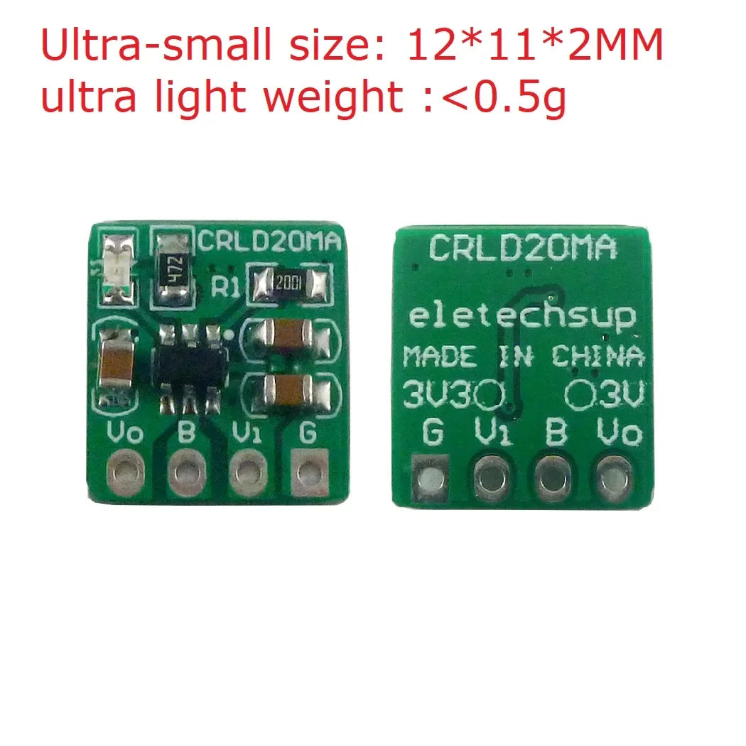 CRLD20MA 2-in-1 Battery Charger & LDO Converter – DC 5V to 4.2V 500mA Charging + 3.7V to 3.3V 250mA Step-Down for 18650 Li-Ion Li-Po
