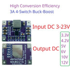 NDUB22TA 3A Buck-Boost Converter – DC 3-23V to 3.3V/5V/12V Adjustable Step-Up Down Voltage Regulator with 93% Efficiency for Solar Battery ESP32