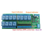 12CH RS485 Relay Module 12V/24V Modbus RTU DIN Rail Mount for PLC PTZ N4D8C12