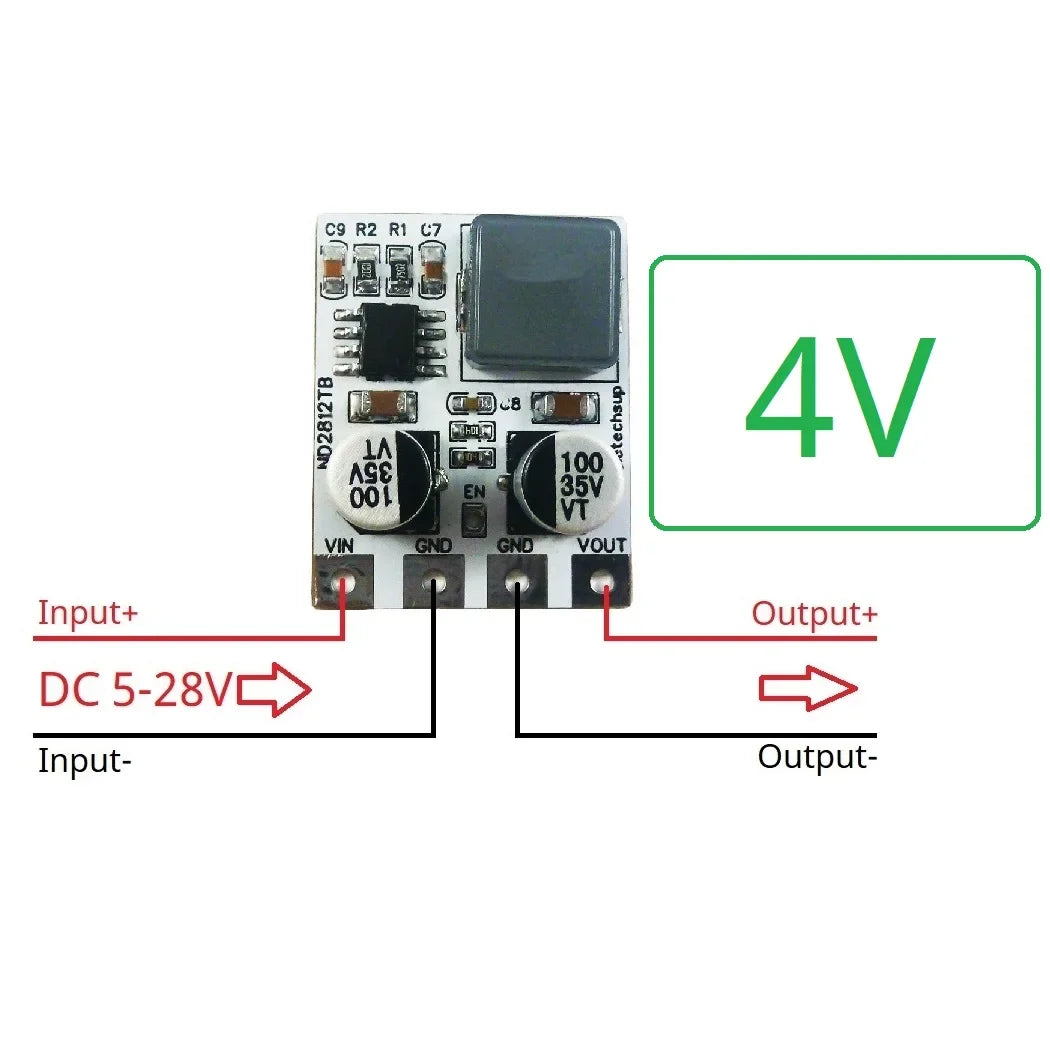 ND2812TB 5A Synchronous Buck Converter – DC 5-30V to 3.3V/5V/12V Adjustable Step-Down Regulator with 94% Efficiency for Motor LED E-Bike