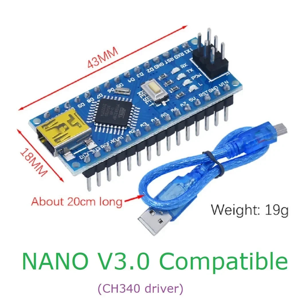 DN23E08 DN24F08 8DI-8AI-8DO IO Expansion Board for Arduino Nano V3.0 – RS485 Modbus RTU PLC Module with 4-20mA/0-10V Analog Input