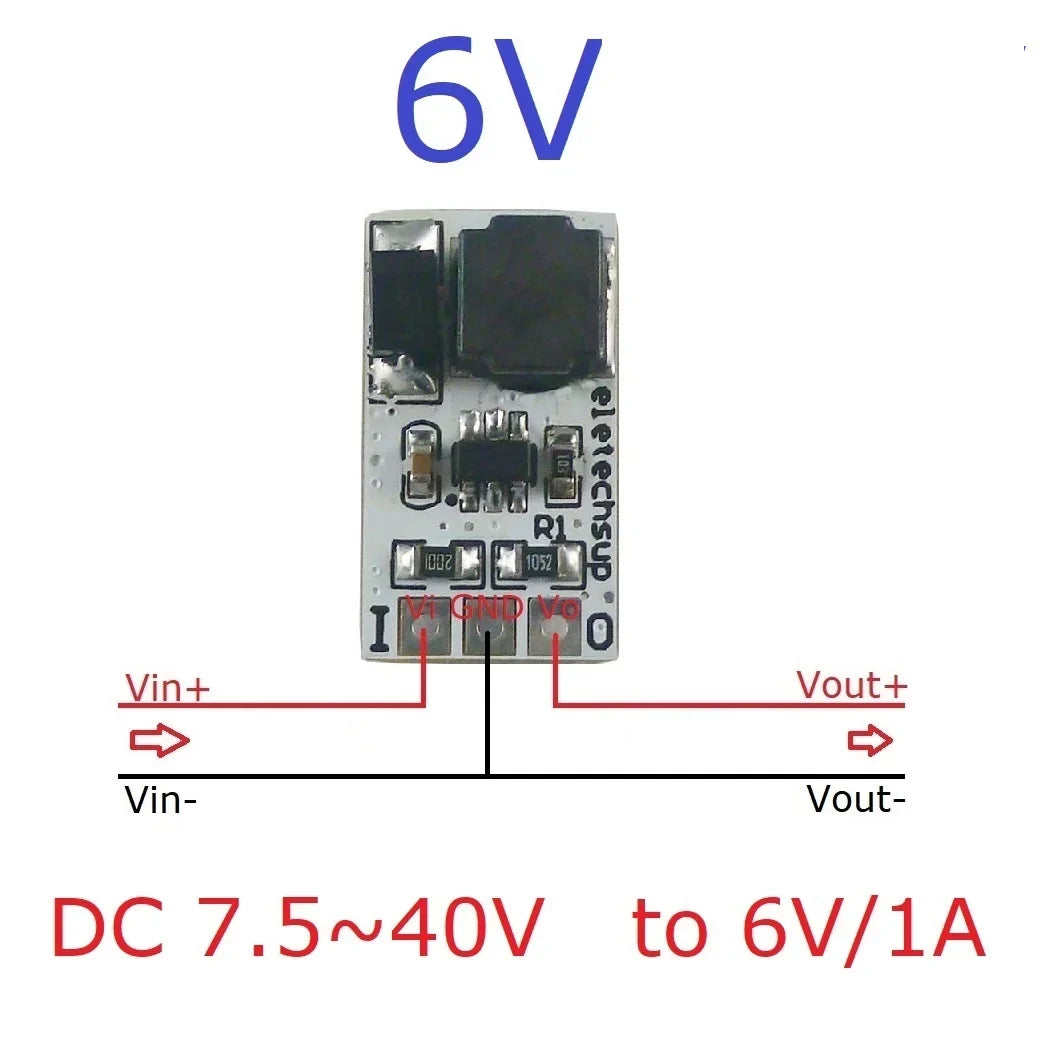 DD4012SA_PRO 1A DC-DC Buck Converter – 5-40V to 3V/3.3V/5V/12V Adjustable Step-Down Module for 18650 Li-ion LiFePO4 Battery Power
