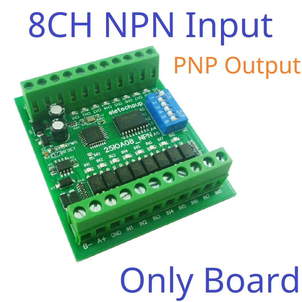 Modbus RS485 Remote IO Module – DMOS PNP Output & NPN/PNP Input Expansion Board 8/16/32 Channels for PLC Industrial Automation 25IOA08 25IOB16 25IOC32