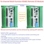 N4D3E16_PRO 16CH Bidirectional Remote Control Module RS485 Modbus RTU DIP Switch Setting No PC Needed PLC Expansion Board