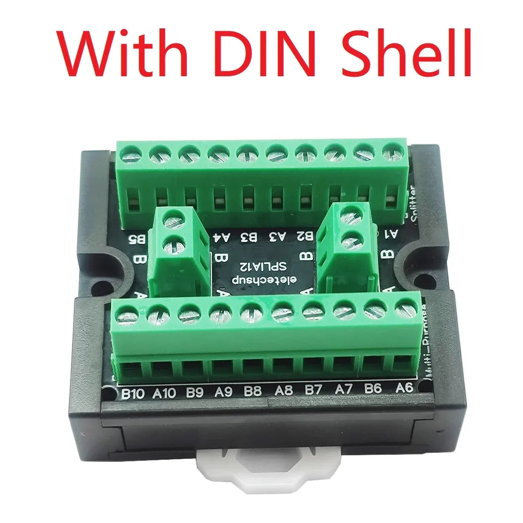 4-in-1 Bus Hub – RS485/I2C/CAN/1-Wire Splitter with Master-Slave Ring Network for ESP32 Remote IO PV Inverter PLC HMI SPLIA12
