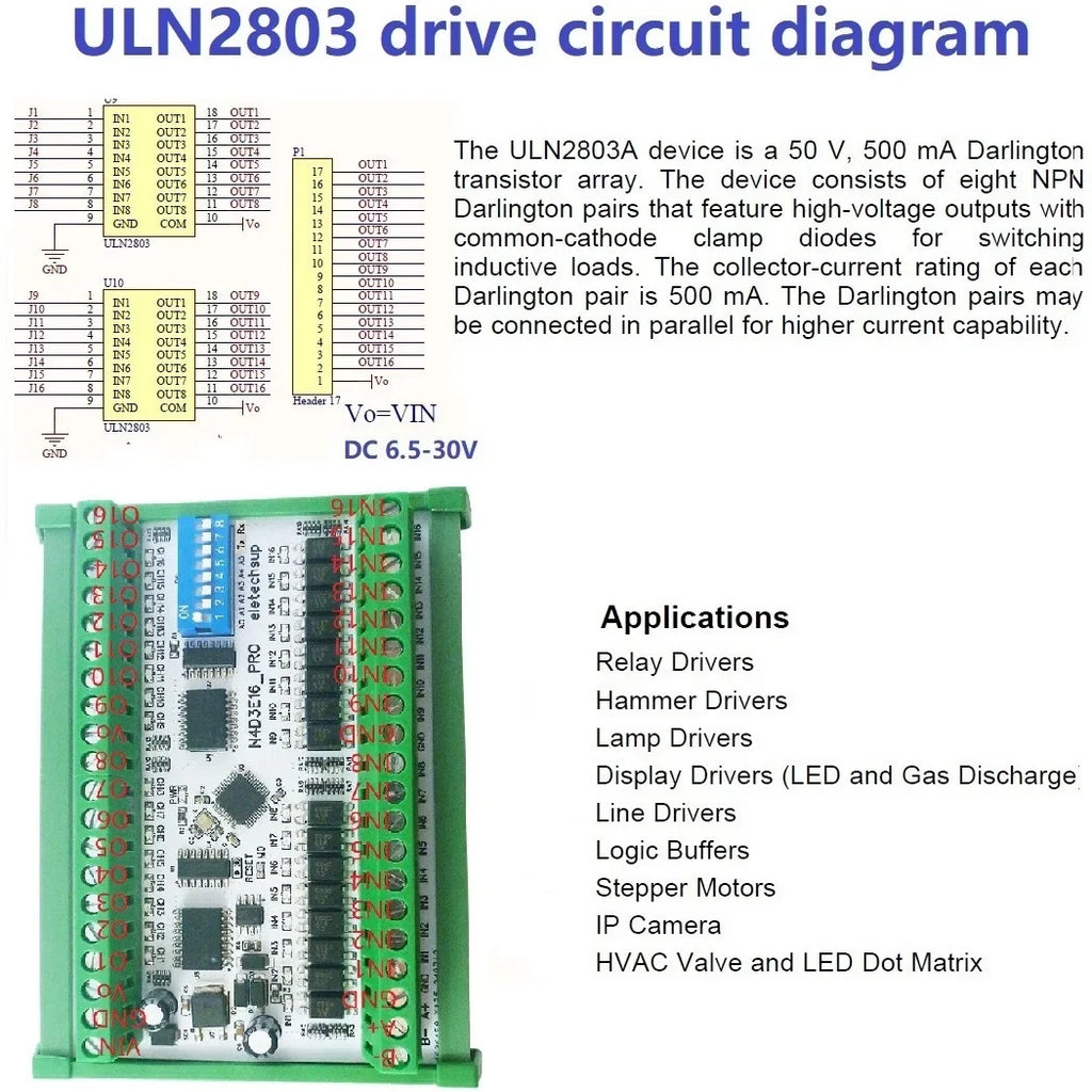 N4D3E16_PRO 16CH Bidirectional Remote Control Module RS485 Modbus RTU DIP Switch Setting No PC Needed PLC Expansion Board