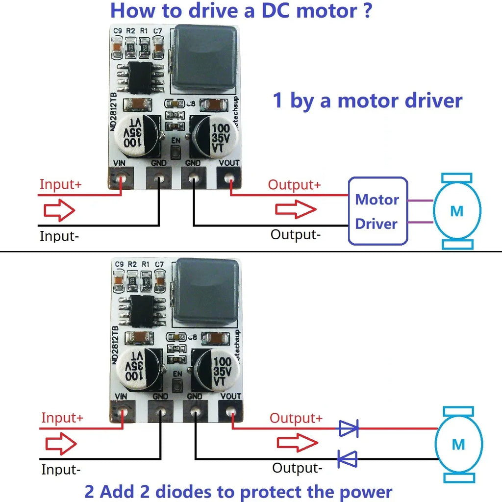 ND2812TB 5A Synchronous Buck Converter – DC 5-30V to 3.3V/5V/12V Adjustable Step-Down Regulator with 94% Efficiency for Motor LED E-Bike